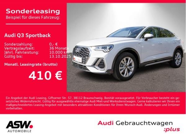 Audi Q3 Sportback S line 35TFSI Navi LED AHK ACC SHZ // SOFORT VERFÜGBAR!!!