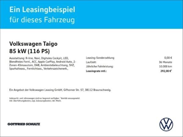Volkswagen Taigo R-LINE DSG NAVI EINPARKHILFE SITZHEIZUNG ACC