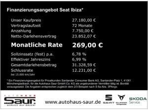 Seat Ibiza FR 1.0 TSI DSG VOLL LED RÜCKFAHRKAMERA SHZ NAVI FULL LINK