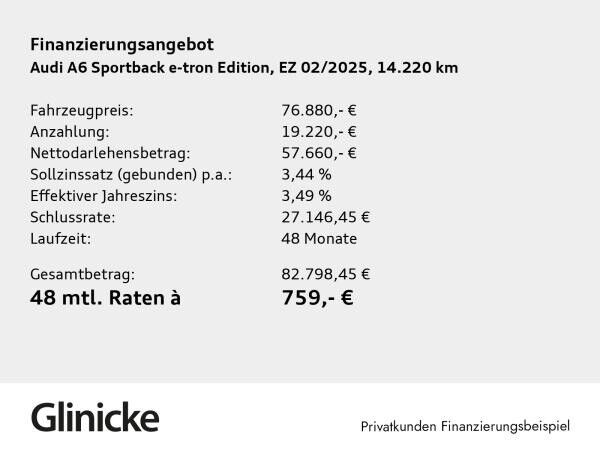 Audi A6 e-tron A6 Sportback e-tron perf. edition one grey AHK Pano LM 21"