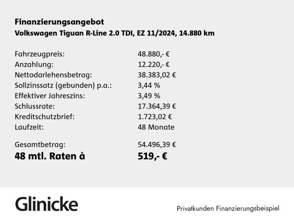 Volkswagen Tiguan 2.0 TDI 4M R-Line AHK Pano Matrix LM 19" ACC Navi