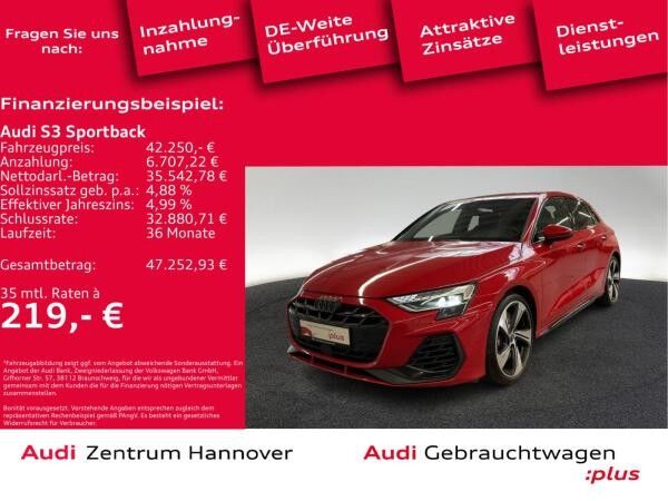 Audi S3 Sportback 2.0 TFSI Kamera virtual ACC Teilleder Navi