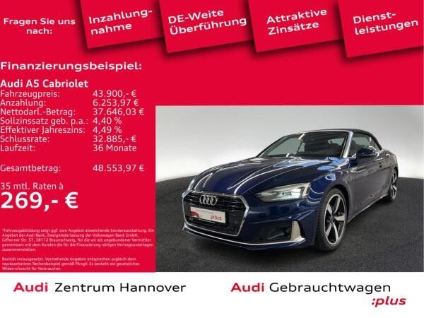 Audi A5 Cabriolet 35 TFSI advanced AHK Navi Teilleder virtual