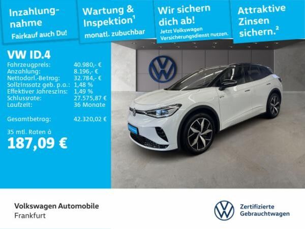 Volkswagen ID.4 GTX mit Entertainment-Paket 4Motion Navi Sprachbedienung Spurhalteassistent DAB+