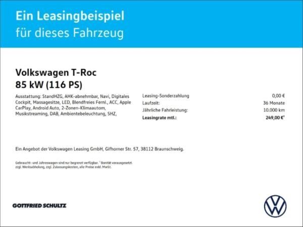 Volkswagen T-Roc STYLE TSI AHK STANDHEIZUNG NAVI EINPARKHILFE