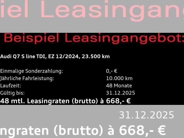 Audi Q7 S-Line 45 TDI quattro / Matrix, Air, HuD, AHK