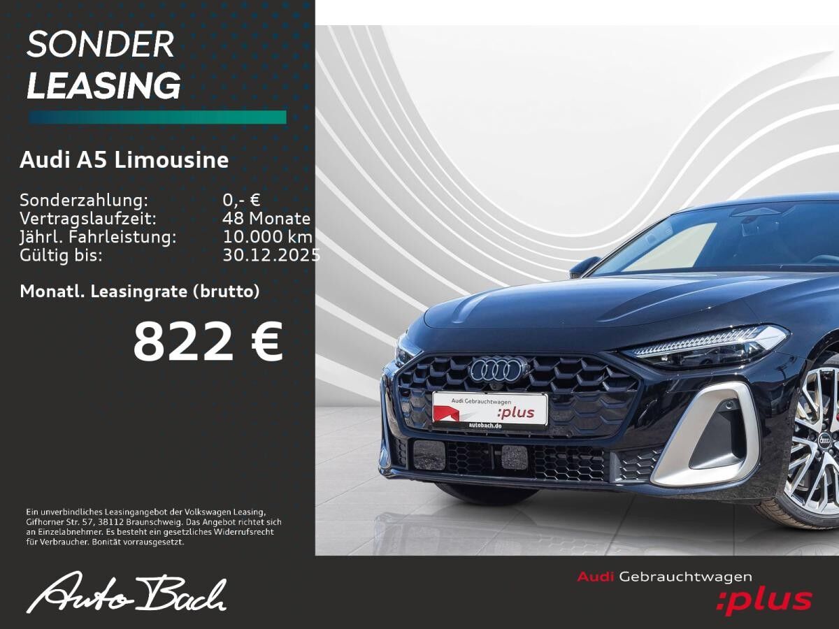 Audi A5 Limousine e-hybrid qu LED Massagesitze Panorama ACC Navi