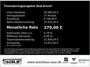 Seat Arona FR 1.0 TSI DSG RÜCKFAHRKAMERA VOLL LED SHZ NAVI KESSY FULL LINK