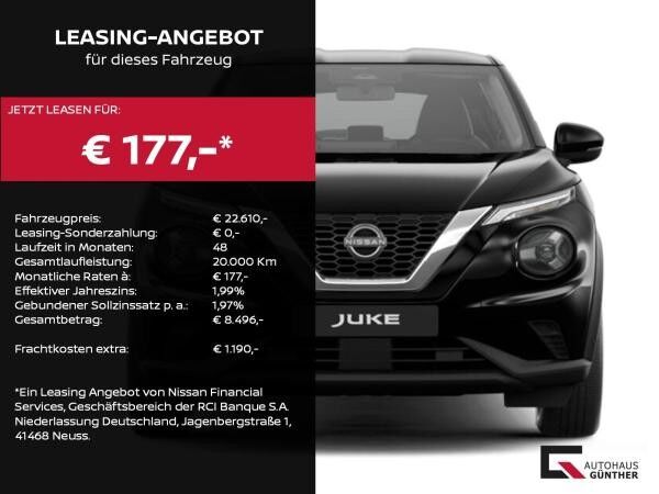 Nissan Juke ACENTA DCT-Automatik 1.0 DIG-T Winter /Navi /Komfort