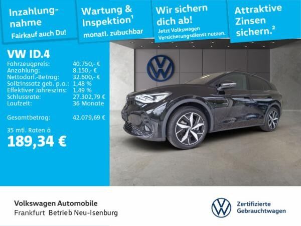 Volkswagen ID.4 GTX mit Entertainment-Paket 4Motion Navi IQ.LIGHT - LED-Matrix-Scheinwerfer Sprachbedienung DAB+