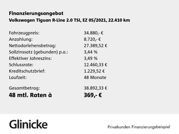 Volkswagen Tiguan 2.0 TSI 4M R-Line Matrix LM 20" Navi PDC vo+hi ACC