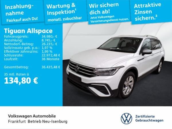 Volkswagen Tiguan Allspace 2.0 TDI DSG Life Navi AHK Spurhalteassistent DAB+