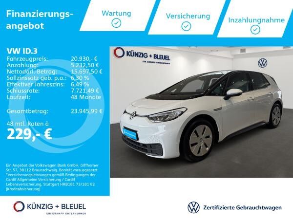Volkswagen ID.3 Pure Performance NAV*WÄRMEPUMPE*LED*CARPLAY