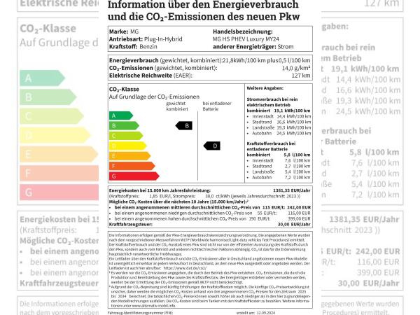 MG HS PHEV LUXURY 2024 *SONDERLEASINGANGEBOT