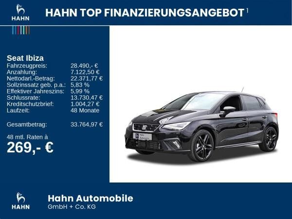 Seat Ibiza FR Black Edition 1.0TSI DSG *sofort verfügbar*