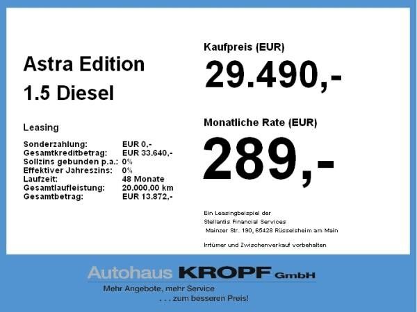 Opel Astra Edition 1.5 Diesel