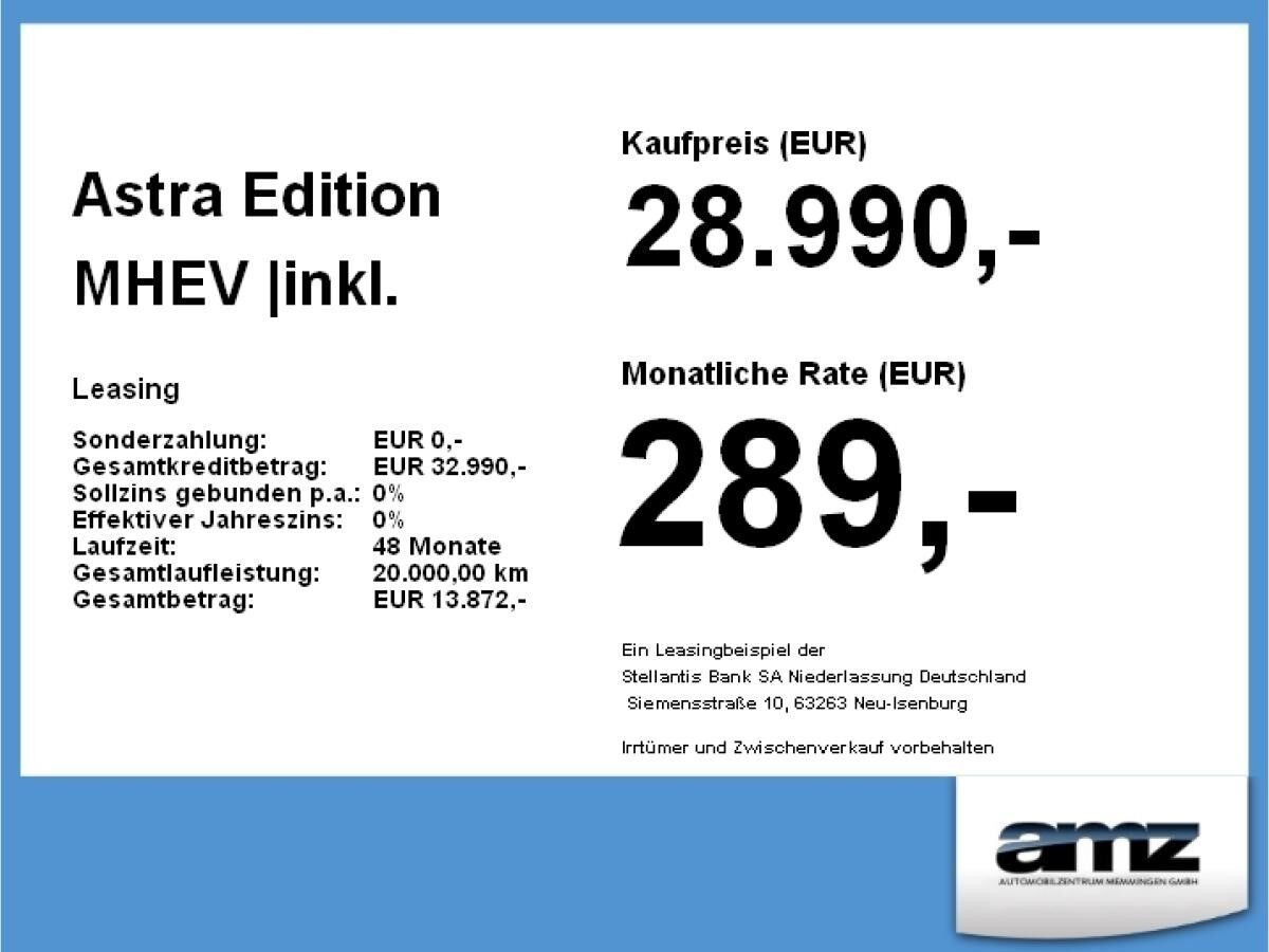 Opel Astra Edition MHEV