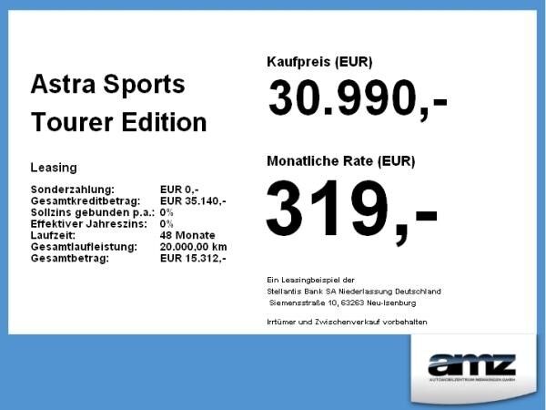 Opel Astra Sports Tourer Edition 1.5 Diesel