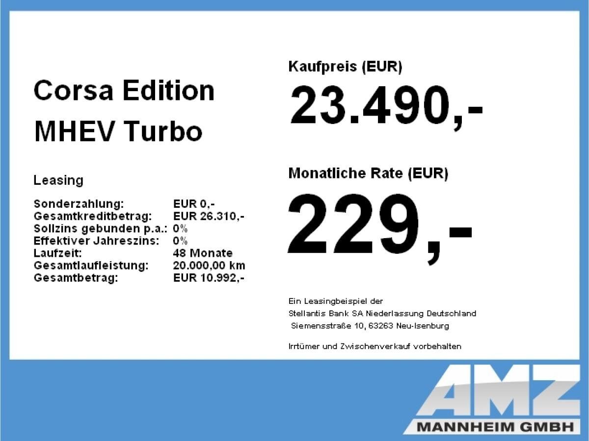 Opel Corsa Edition MHEV