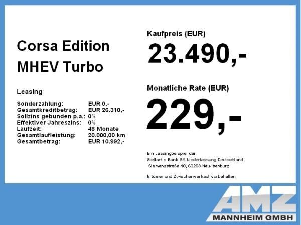 Opel Corsa Edition MHEV