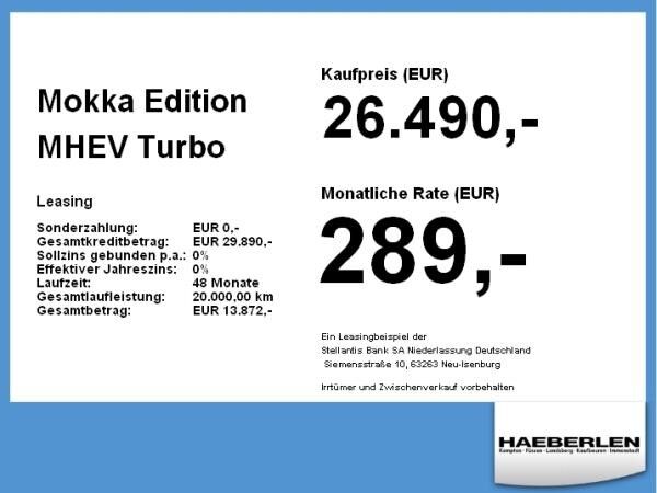 Opel Mokka Edition MHEV