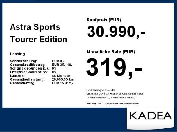 Opel Astra Sports Tourer Edition 1.5 Diesel