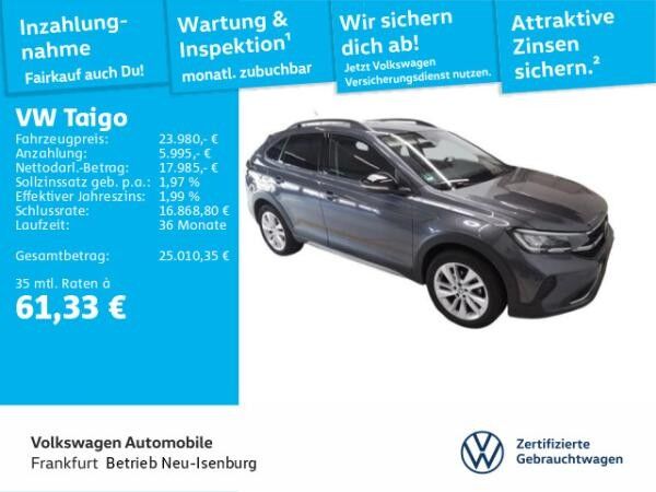 Volkswagen Taigo 1.5 TSI DSG Goal Navi LED DAB+ FrontAssist