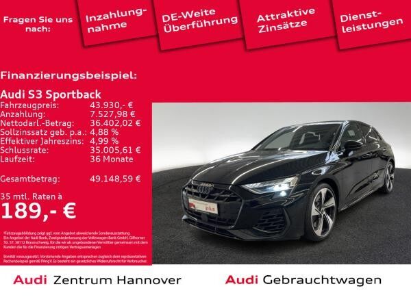 Audi S3 Sportback 2.0 TFSI Kamera LED Navi Teilleder