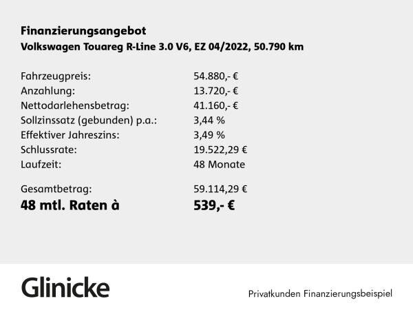 Volkswagen Touareg 3.0 V6 TDI 4M R-Line AHK Pano Matrix LM 22" Leder
