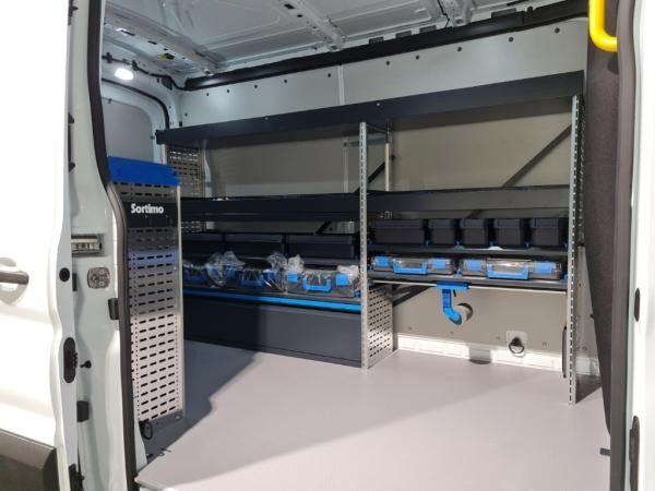 Ford Transit 350L2 Trend Kasten 👨‍🏭 Sortimo Regalausbau mit Werkbank 🔧👍