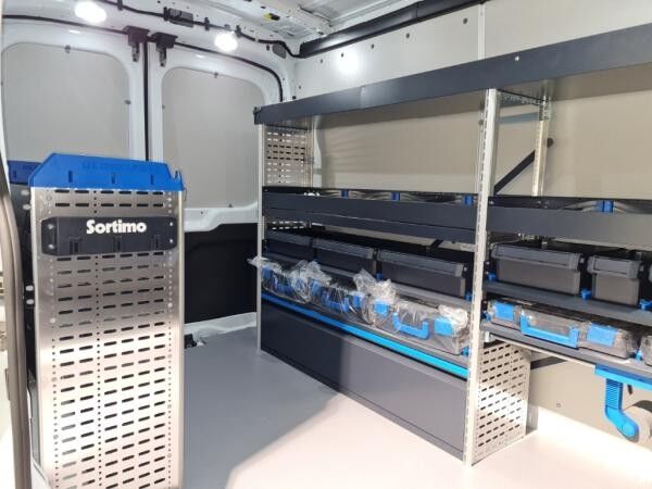 Ford Transit 350L2 Trend Kasten 👨‍🏭 Sortimo Regalausbau mit Werkbank 🔧👍