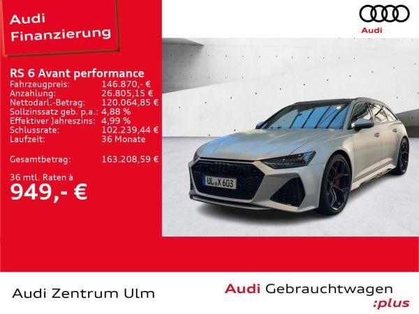 Audi RS6 Avant performance MATT 22 DYNAMIK PANO STHZ