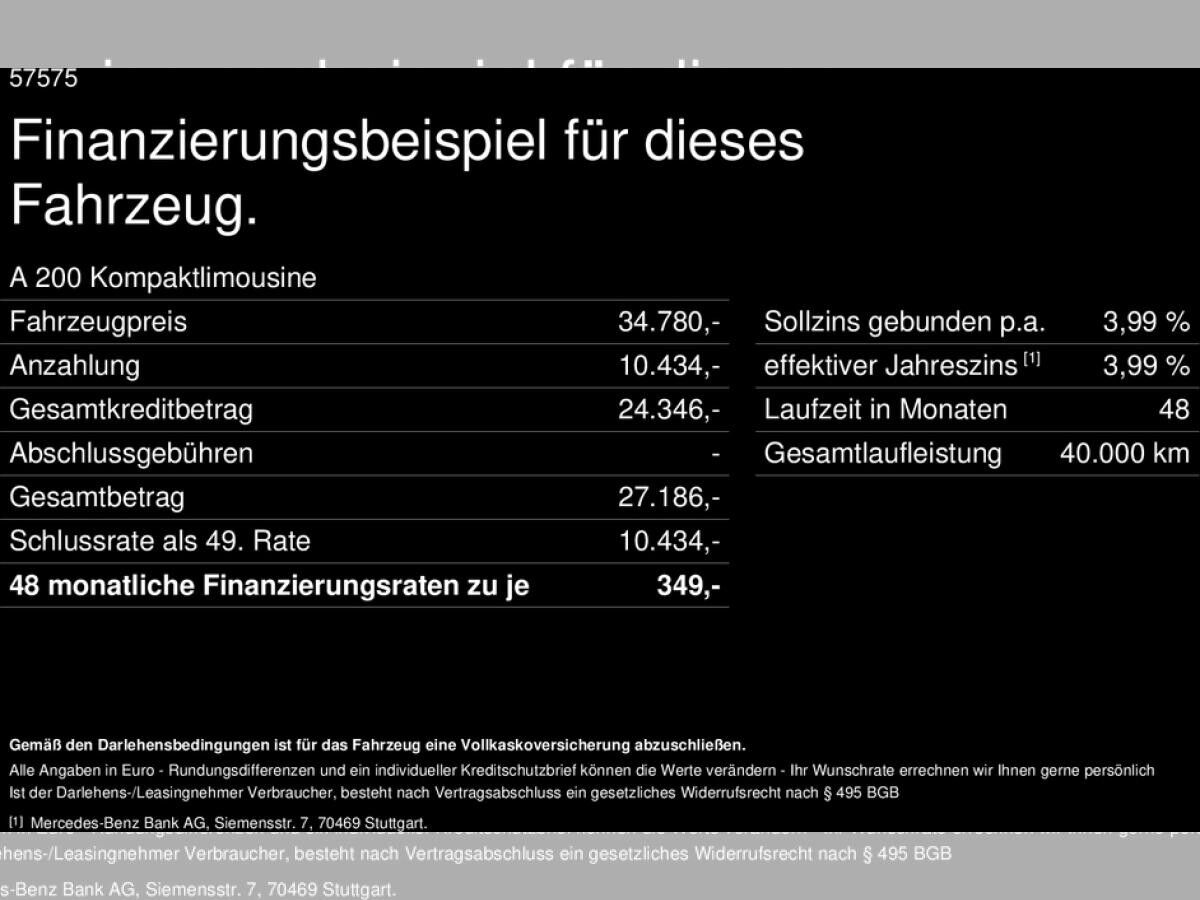 Mercedes-Benz A 200 AMG Night Multibeam-LED Panorama Kamera