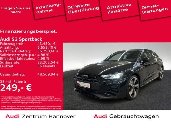 Audi S3 Sportback 2.0 TFSI Kamera virtual Navi Teilleder