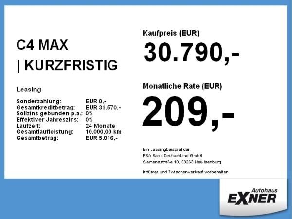 Citroën C4 MAX | KURZFRISTIG VERFÜGBAR | Privat