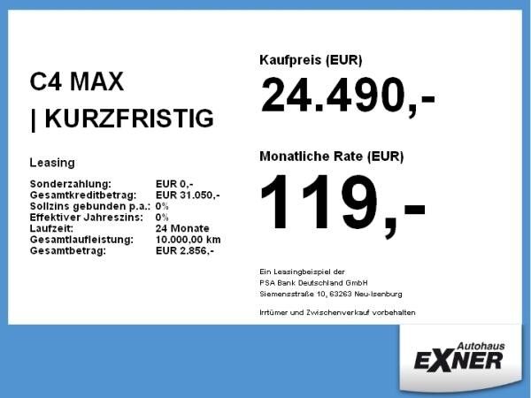 Citroën C4 MAX | KURZFRISTIG VERFÜGBAR | Gewerbe
