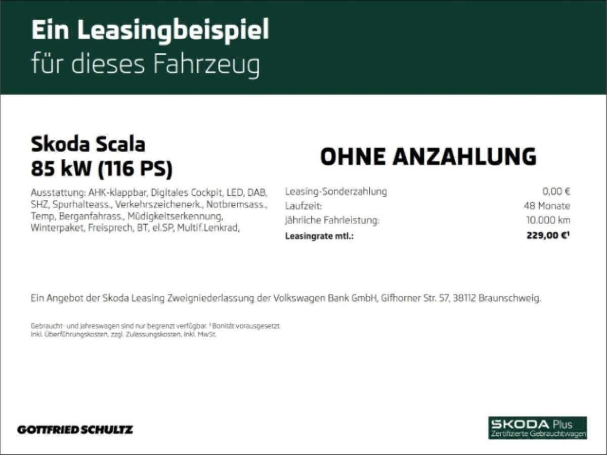 Skoda Scala Essence TSI DSG AHK Winter-Paket Fahrassistenz-System