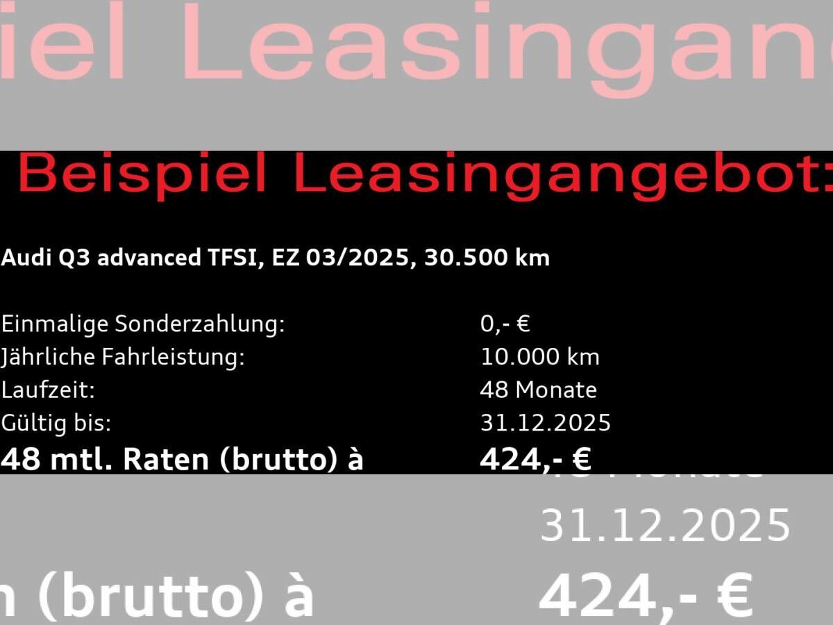 Audi Q3 advanced 35TFSI S-tronic / MMI-Navi plus, RFK