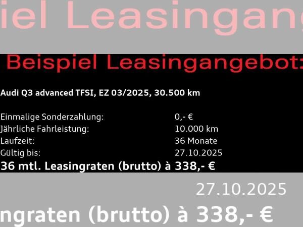Audi Q3 advanced 35TFSI S-tronic / MMI-Navi plus, RFK