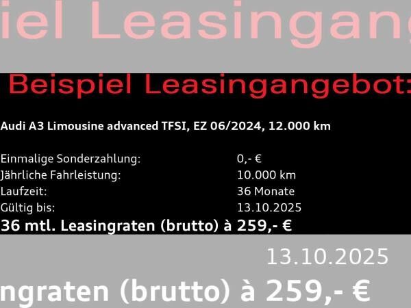 Audi A3 Limousine advanced 35TFSI S-tronic / ParkAssi