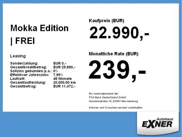 Opel Mokka Edition | FREI KONFIGURIERBAR | Gewerbe