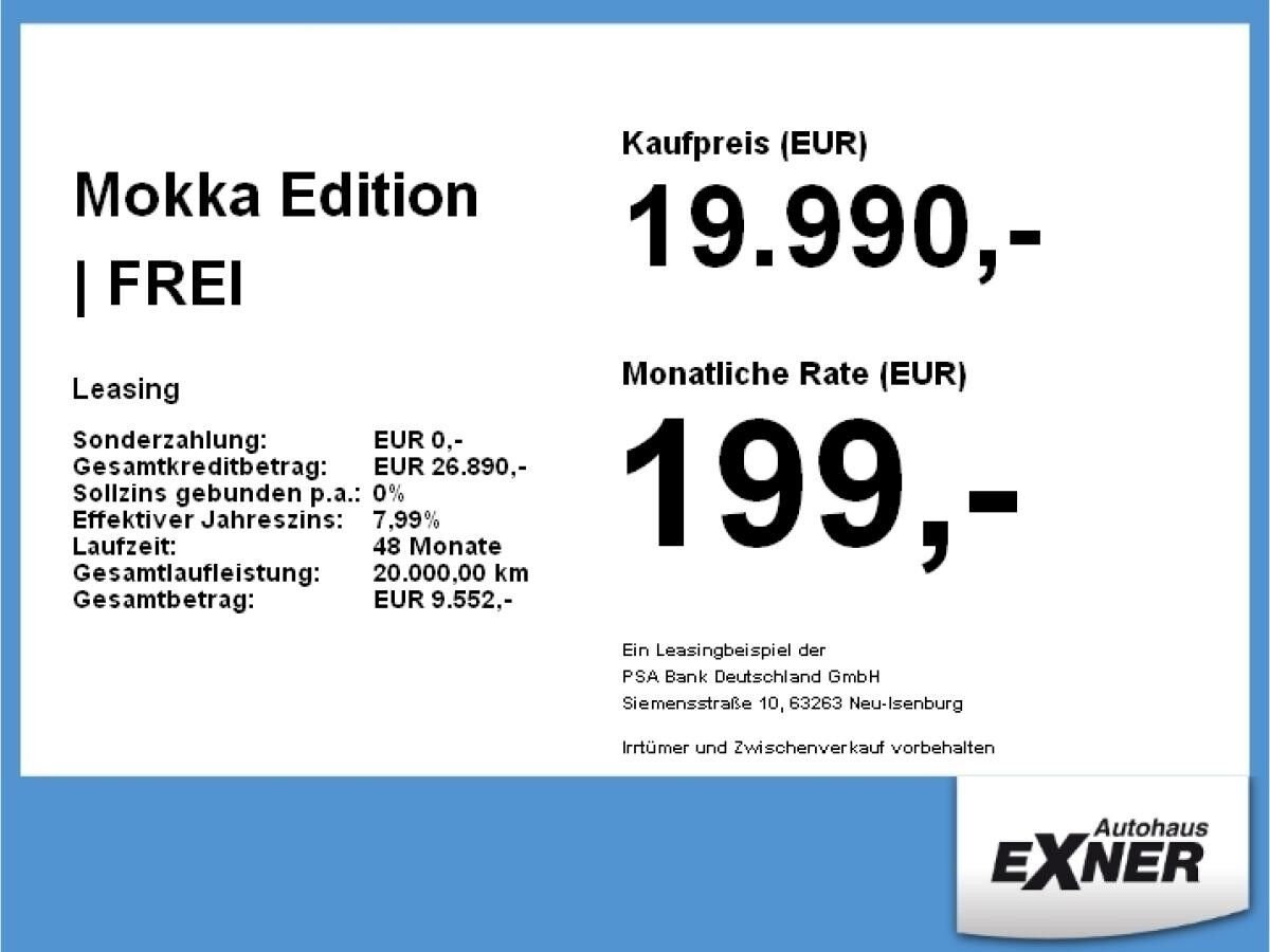 Opel Mokka Edition | FREI KONFIGURIERBAR | Gewerbe