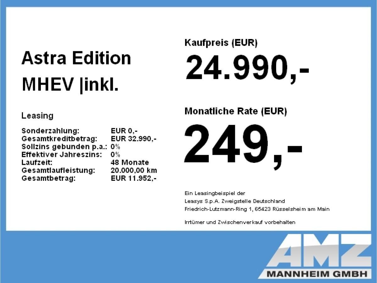 Opel Astra Edition MHEV **Gewerbehammer**