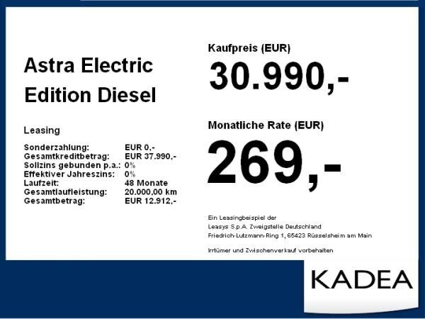 Opel Astra Electric Edition **Gewerbehammer**