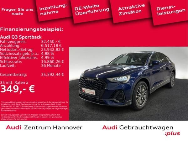Audi Q3 Sportback 45 TFSIe AHK Kamera ACC virtual