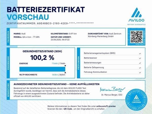 Audi Q4 e-tron Q4 45 e-tron LED/HuD/ACC/R-Kamera/Memory/20 Zoll