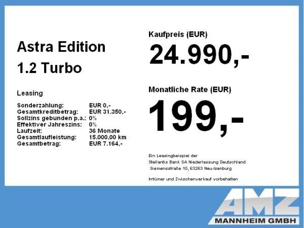 Opel Astra Edition 1.2 Turbo **Gewerbehammer**