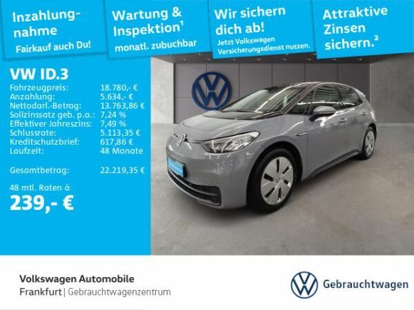 Volkswagen ID.3 Pure Performance City Navi LED Heckleuchte Sprachbedienung DAB+