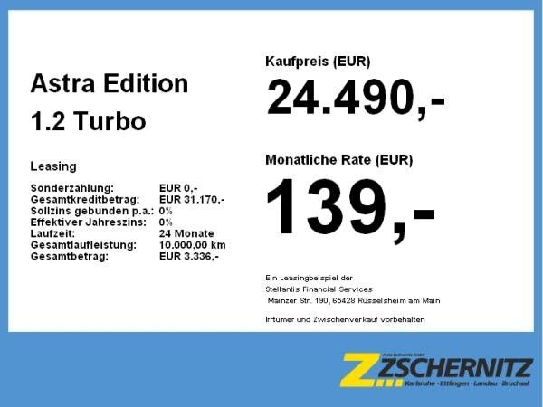 Opel Astra Edition 1.2 Turbo **Gewerbehammer**