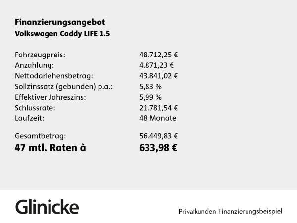 Volkswagen Caddy Life 5-Sitzer Motor: 1,5 l eHybrid Winter
